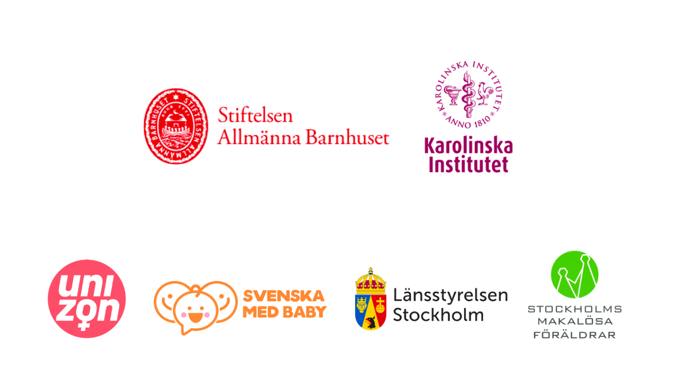 Logotyper från samarbetspartners och referensnätverk